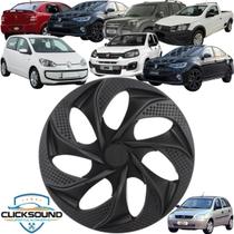 1 Calota Esportiva Modelo Evolution Aro 14 Polegadas Preto Brilhante Universal Elitte