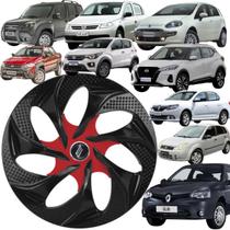 1 Calota Esportiva Modelo Evolution Aro 14 Polegadas Preto com Vermelho Universal Elitte 1 Calota Esportiva Modelo Evolution Aro 14 Polegadas Preto com Vermelho Universal Elitte