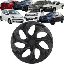 1 Calota Esportiva Modelo Evolution Aro 14 Polegadas Preto Fosco Universal Elitte