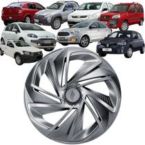 1 Calota Esportiva Modelo Nitro Aro 14 Polegadas Grafite Universal Elitte