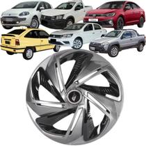 1 Calota Esportiva Modelo Nitro X Aro 14 Polegadas Grafite com Preto Universal Elitte