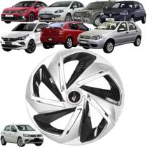 1 Calota Esportiva Modelo Nitro X Aro 14 Polegadas Prata com Preto Universal Elitte 1 Calota Esportiva Modelo Nitro X Aro 14 Polegadas Prata com Preto Universal Elitte