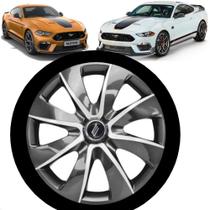 1 Calota Esportiva Modelo Prime Aro 13 Polegadas Grafite Silver Parafuso Elitte