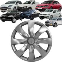 1 Calota Esportiva Modelo Prime Aro 14 Polegadas Grafite Universal Elitte