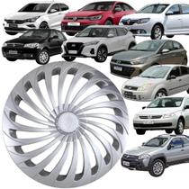 1 Calota Esportiva Modelo Twister Aro 14 Polegadas Prata Universal Elitte