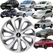 1 Calota Esportiva Modelo Velox Aro 14 Polegadas Prata com Grafite Universal Elitte