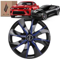 1 Calota Esportiva Universal Modelo Prime Aro 13 Polegadas Preto Azul Parafuso Elitte 1 Calota Esportiva Universal Modelo Prime Aro 13 Polegadas Preto Azul Parafuso Elitte