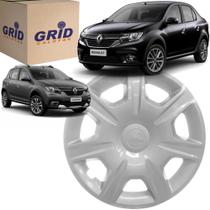 1 Calota Logan Sandero 2015 ate 2022 Aro 15 Polegadas Encaixe Pressão Grid