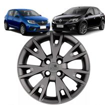 1 Calota Logan Sandero 2020 Aro 15 Polegadas Cubo Padrão Grafite Grid