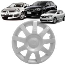 1 Calota Logan Sandero Clio 2009 Aro 14 Polegadas Encaixe Pressão Grid