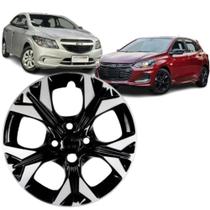 1 Calota Modelo Onix Prisma 2021 Aro 14 Preto/Prata Cubo Baixo Parafuso Grid 1 Calota Modelo Onix Prisma 2021 Aro 14 Preto/Prata Cubo Baixo Parafuso Grid