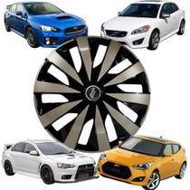 1 Calota Modelo Seven Esportiva Aro 13 Universal Preto/Dourado Elitte