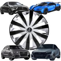 1 Calota Modelo Seven Esportiva Aro 14 Polegadas Universal Prata/Preto Elitte 1 Calota Modelo Seven Esportiva Aro 14 Polegadas Universal Prata/Preto Elitte