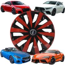 1 Calota Modelo Seven Esportiva Aro 14 Polegadas Universal Preto/Vermelho Elitte 1 Calota Modelo Seven Esportiva Aro 14 Polegadas Universal Preto/Vermelho Elitte