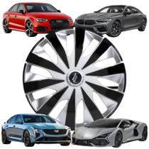 1 Calota Modelo Seven Esportiva Aro 15 Polegadas Universal Prata/Preto Elitte 1 Calota Modelo Seven Esportiva Aro 15 Polegadas Universal Prata/Preto Elitte