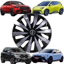 1 Calota Modelo Seven Esportiva Aro 15 Polegadas Universal Preto/Grafite Elitte