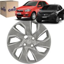 1 Calota Siena 2014 2015 Aro 15 Polegadas Parafuso Cubo Padrão Grid