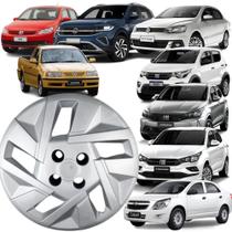 1 Calota T-cross aro 14 Sport Cubo Baixo Prata Parafuso