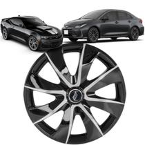 1 Calota Universal Modelo Prime Aro 14 Polegadas Parafuso Preto com Prata Elitte 1 Calota Universal Modelo Prime Aro 14 Polegadas Parafuso Preto com Prata Elitte