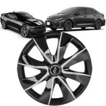 1 Calota Universal Modelo Prime Aro 14 Polegadas Parafuso Preto com Prata Elitte 1 Calota Universal Modelo Prime Aro 14 Polegadas Parafuso Preto com Prata Elitte