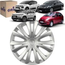 1 Calotas C3 C4 Palas Picasso Aircross Aro 14 Polegadas Encaixe Pressão Grid