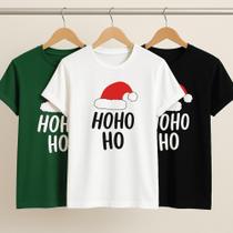 1 Camisa Feminina Natal Ho Ho Ho” Presente Criativo