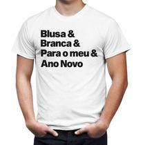 1 Camiseta Blusa Branca para o Meu Ano Novo Personalizada