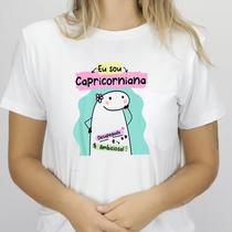 1 Camiseta Bonequinho Flork Meme Horóscopo Capricorniana Signo Capricórnio Sugestão Presente Amiga Namorados Aniversário Camisa Divertida