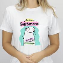 1 Camiseta Bonequinho Flork Meme Horóscopo Sargitariana Signo Sargitário Sugestão Presente Amiga Namorados Aniversário Camisa Divertida