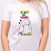 1 Camiseta Bonequinho Flork Meme O dia está lindo mas eu tô mais Camisa Divertida