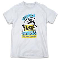 1 Camiseta Bonequinho Flork Meme Ser Pai é uma Honra ser Avô não tem Preço Camisa Divertida