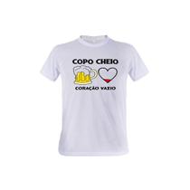 1 Camiseta Carnaval Copo Cheio Coração Bloco Fantasia Samba Personalizada