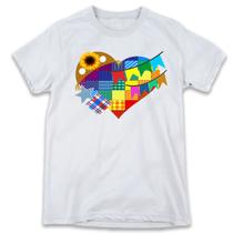 1 Camiseta Coração de Retalhos Festa Junina São João Personalizada