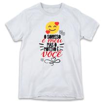 1 Camiseta Dia dos Namorados O Sorriso é meu mas o motivo é Você - W3artestampa