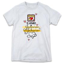 1 Camiseta Dia dos Namorados Te Amarei de Janeiro a Janeiro