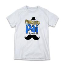 1 Camiseta Dia dos Pais Padrasto É Pai de Coração Bigode 1 Camiseta Dia dos Pais Padrasto É Pai de Coração Bigode