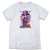 1 Camiseta Festa Halloween Dia das Bruxas Caveira Cartola