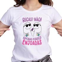 1 Camiseta Flork Ricas Não Apenas Pobres Enjoadas Presente