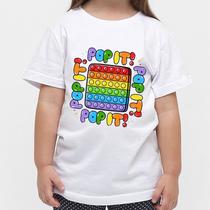 1 Camiseta Infantil Personalizada Pop it blusa Fidged Toys