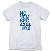 1 Camiseta Novembro Azul Combate Câncer Próstata Previnir 1 Camiseta Novembro Azul Combate Câncer Próstata Previnir
