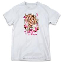 1 Camiseta Outubro Rosa Mãos Unhas Empodeiramento Feminino