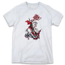 1 Camiseta São Jorge Santo Padroeiro Guerreiro Camisa Ogum