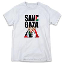 1 Camiseta Save Gaza Salve Gaza Paz Israel Personalizada 1 Camiseta Save Gaza Salve Gaza Paz Israel Personalizada
