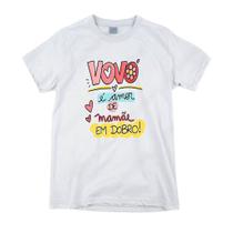 1 Camiseta Vovó é amor de Mãe em Dobro Presente dia das Mães e avós