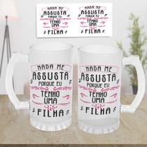 1 Caneca Chopp Dia Dos Pais, Vidro Jateado 475 ML