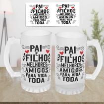 1 Caneca Chopp Dia Dos Pais, Vidro Jateado 475 Ml