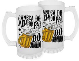 1 Caneca Chopp Dia Dos Pais, Vidro Jateado 475 ML