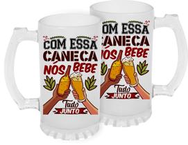 1 Caneca Chopp Dia Dos Pais, Vidro Jateado 475 ML
