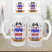 1 Caneca Chopp Dia Dos Pais, Vidro Jateado 475 ML