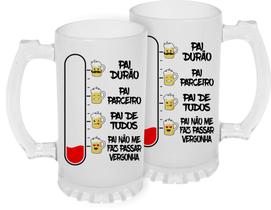1 Caneca Chopp Dia Dos Pais, Vidro Jateado 475 ML 1 Caneca Chopp Dia Dos Pais, Vidro Jateado 475 ML
